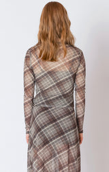 Clueless Mesh Plaid Top