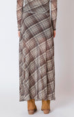 Dionne Mesh Plaid Skirt