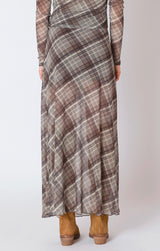 Dionne Mesh Plaid Skirt