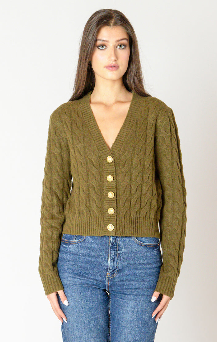 Black Tape Womens Clothing- green cardigan