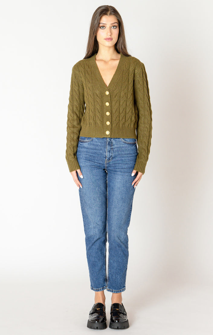 Olive Knit Cardigan