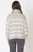 Taupe Half Zip Curvy Sweater