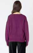 Plum Curvy Sweater