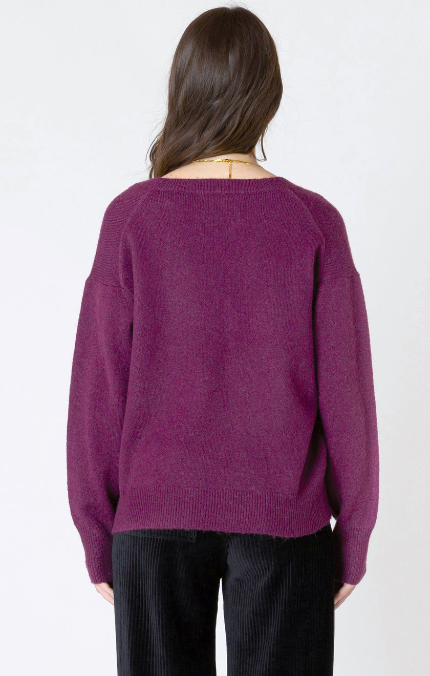 Plum Curvy Sweater