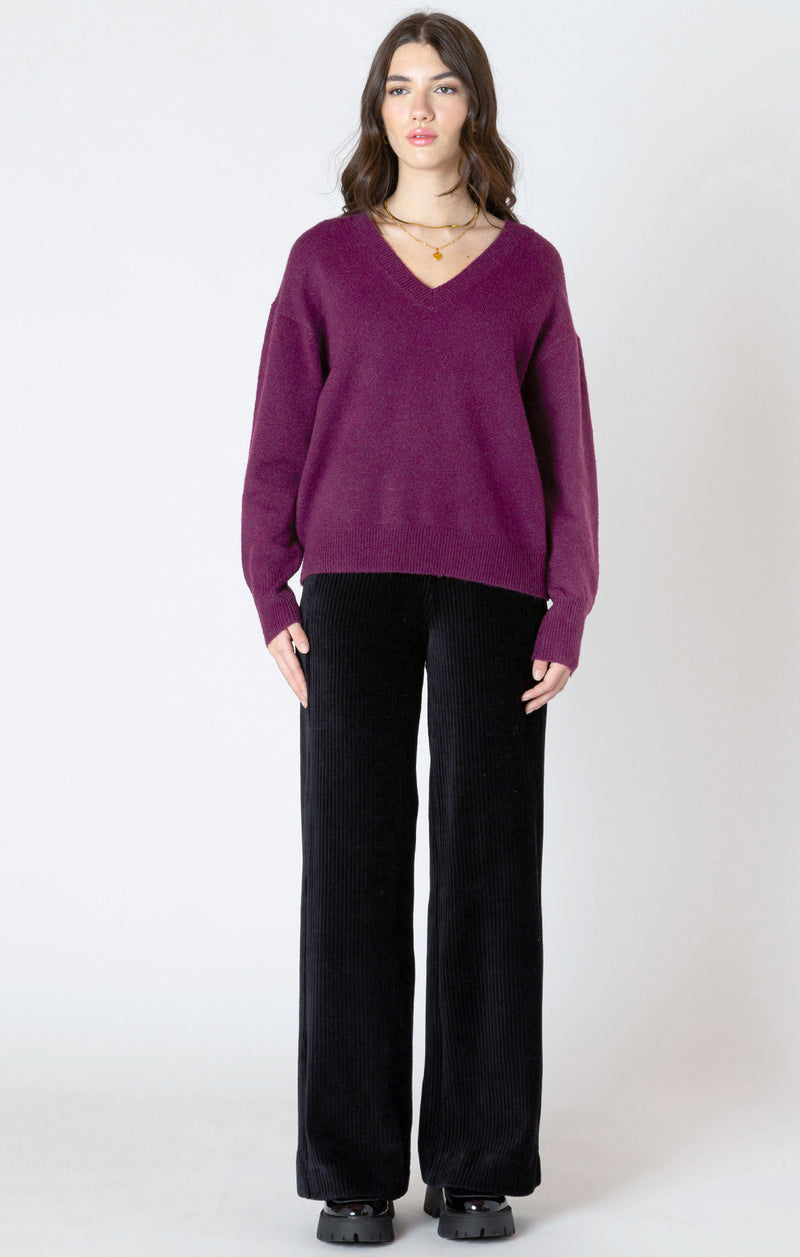 Plum Curvy Sweater