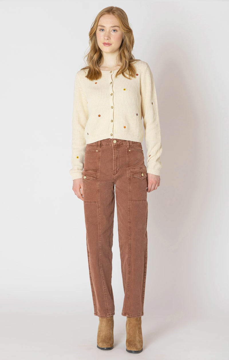 Cece Floral Embroidery Sweater