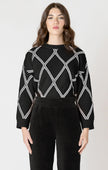 Women's knit patterned sweater