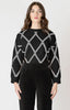 Women's knit patterned sweater
