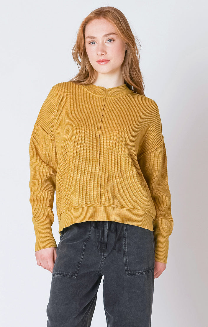 Women's mockneck knit sweater