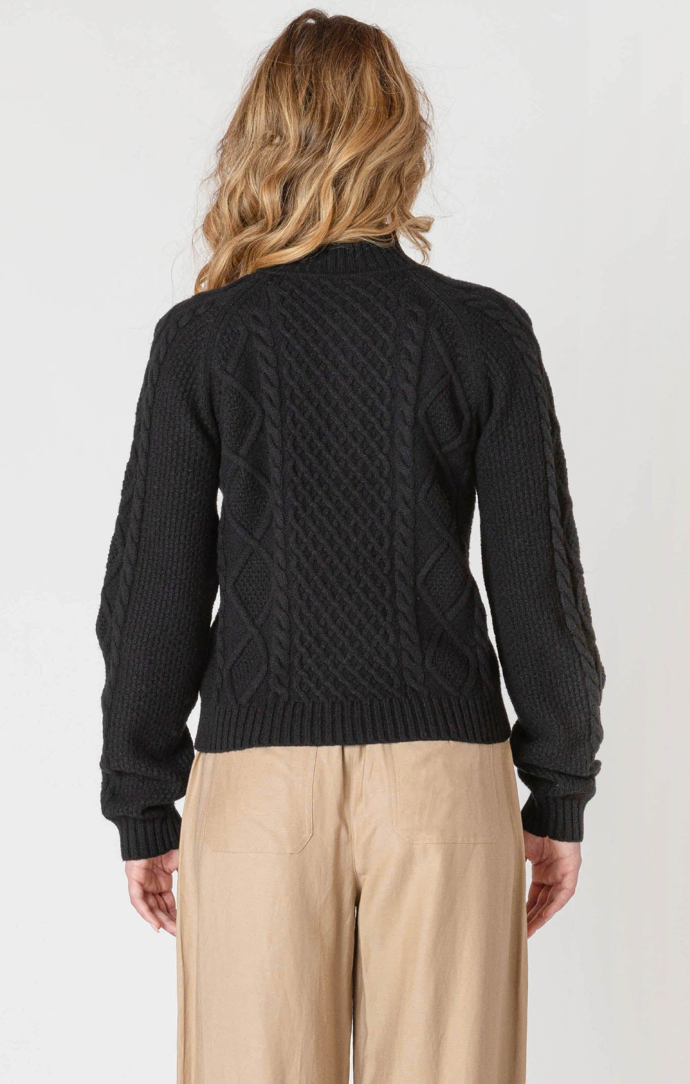 Veronica Half Zip Cable Sweater