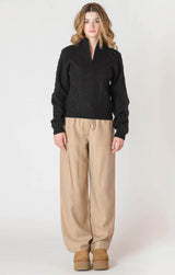 Veronica Half Zip Cable Sweater