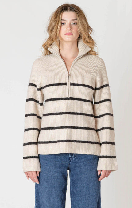 Women's half zip longline sweater