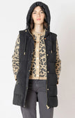 Women's hooded puffer vest