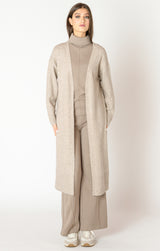 Women's longline open cardigan