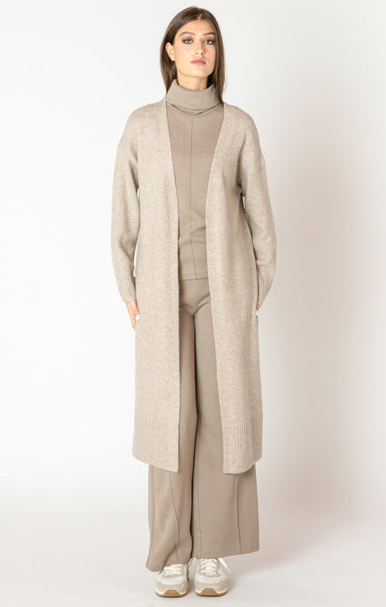 Women's longline open cardigan