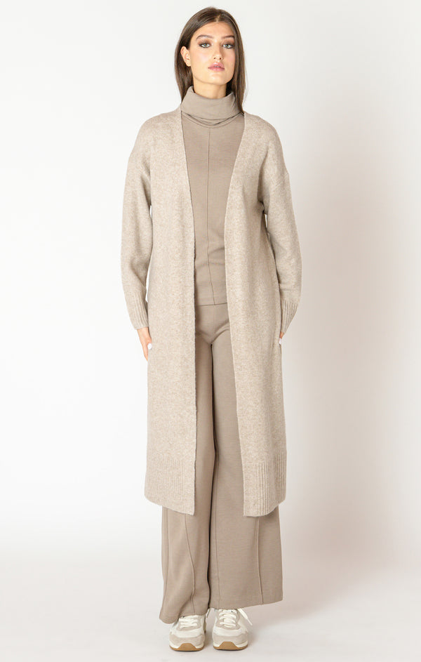 Women's longline open cardigan