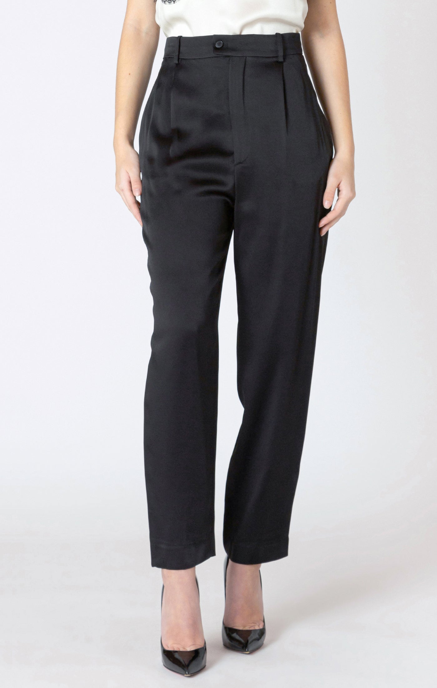 Women's straight leg satin pant