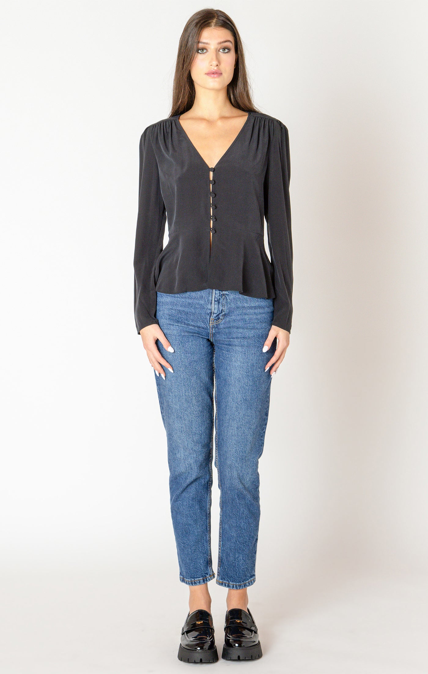 Women's peplum detail blouse