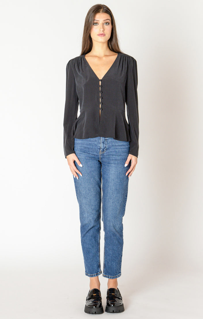 Women's peplum detail blouse