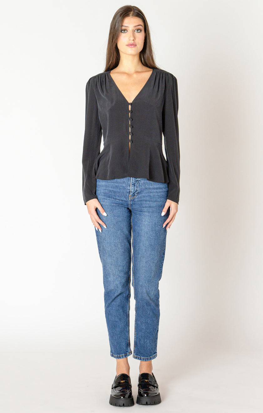 Women's peplum detail blouse