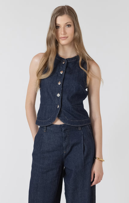 Women's light weight denim vest