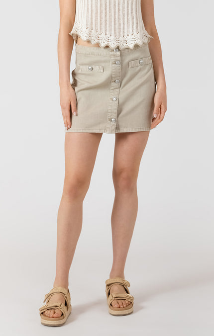 Sophie Button-front Mini Skirt