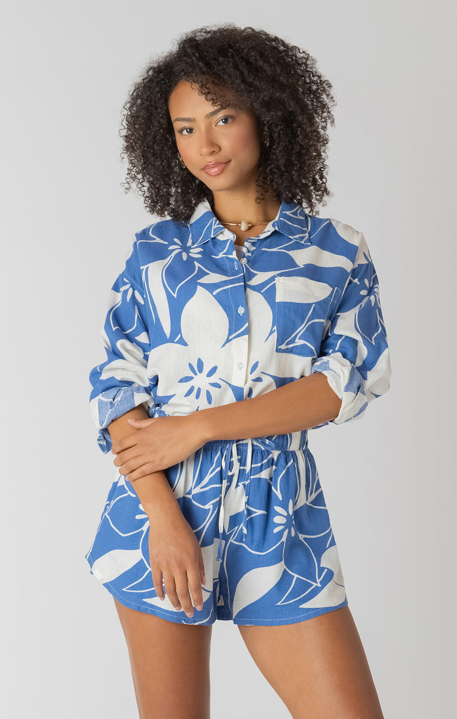 Cora Floral Button Up Top