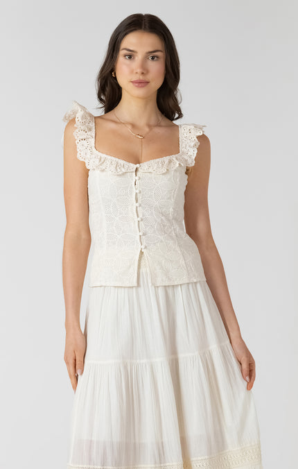 Camila Eyelet Tank