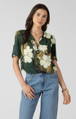 Dex Button front Ruffle Trim Blouse