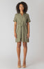 Room 34 mini shirt dress linen belted eyelet 