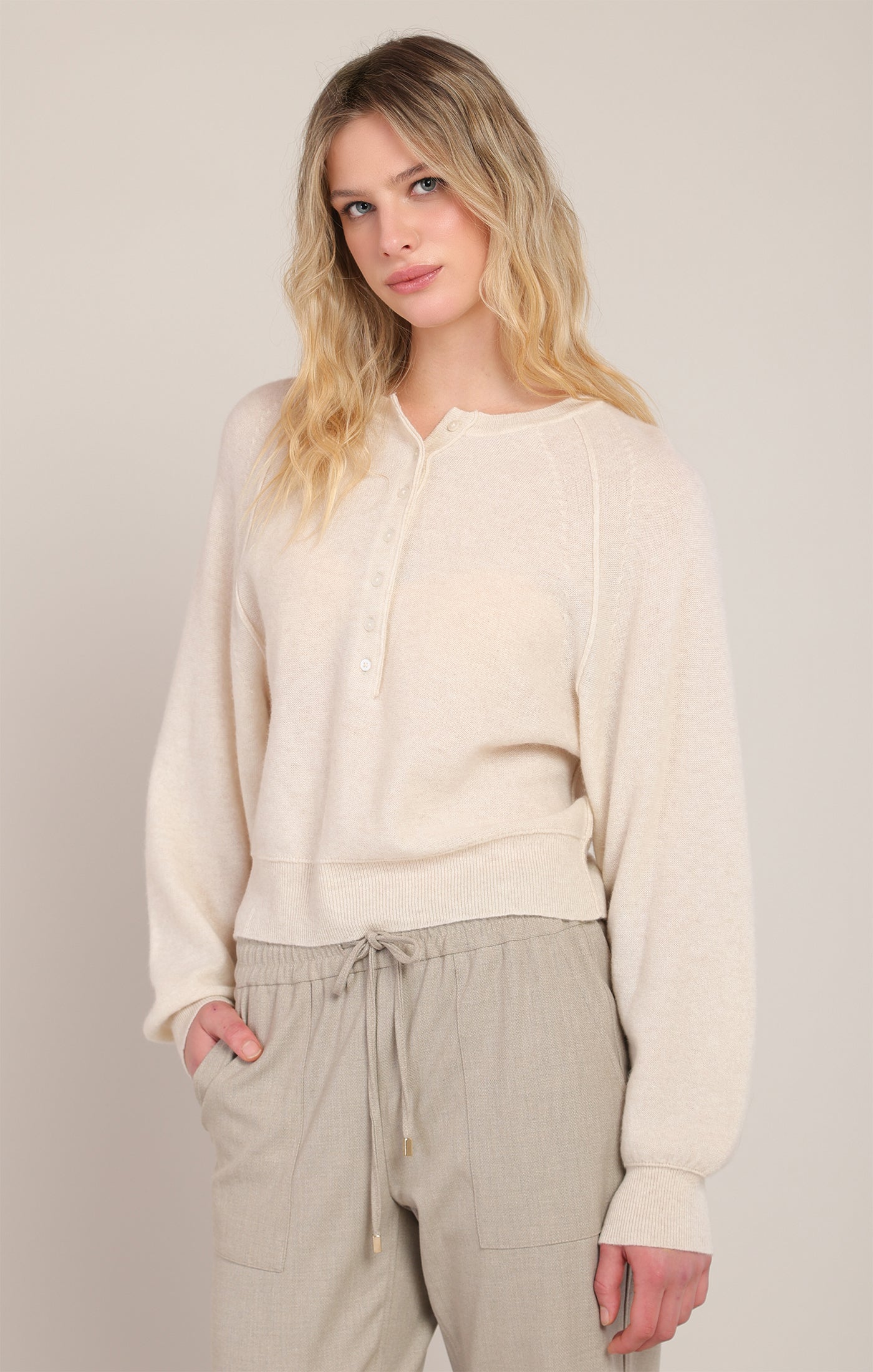 Meredith henley sweater room 34 oatmeal