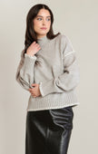 elsa sweater grey turtle neck