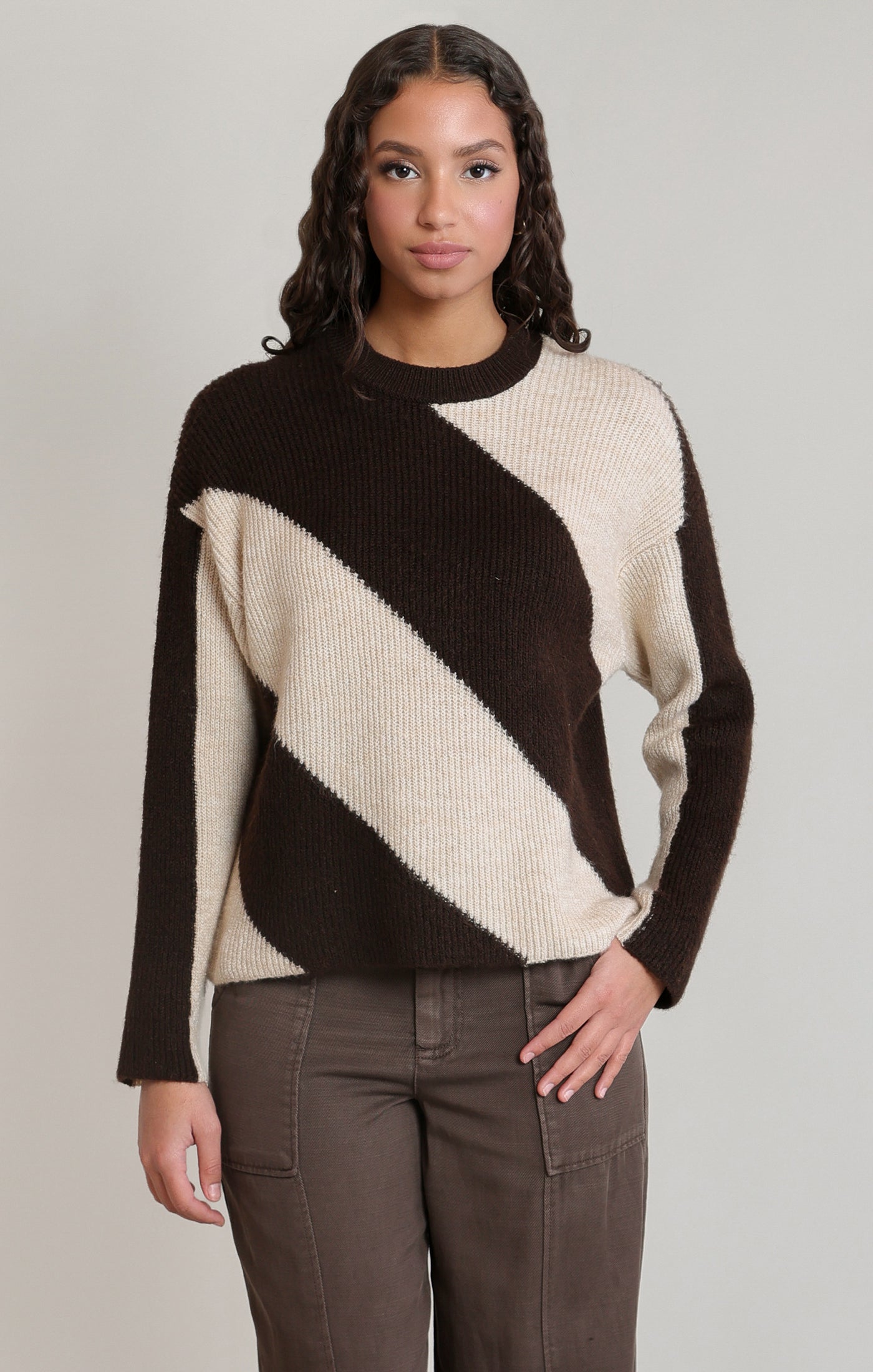 Macy sweater dex diagonal stripe sweater