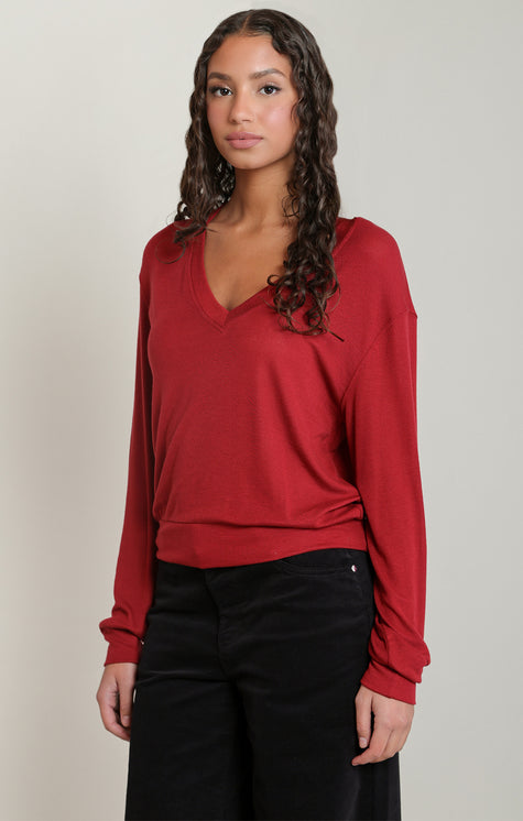 ruby long sleeve v neck shirt