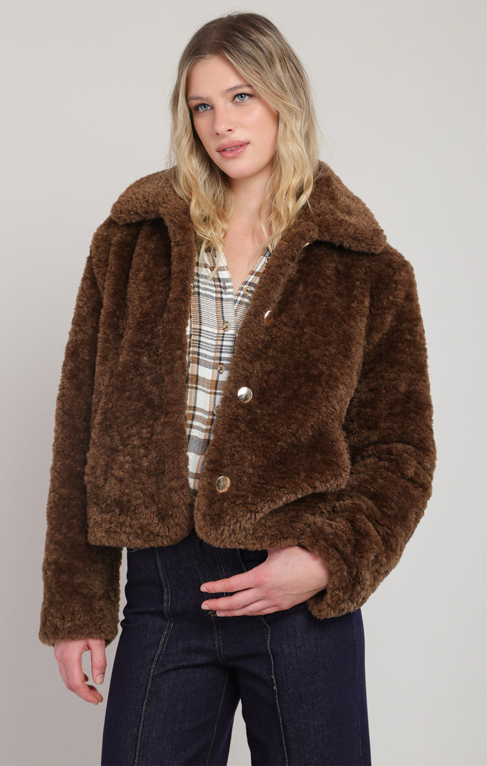 Teddie Jacket brown faux fur