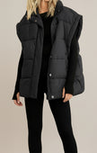 Scou vest boxy quilted black