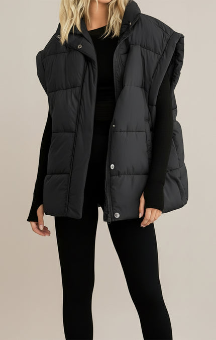Scou vest boxy quilted black