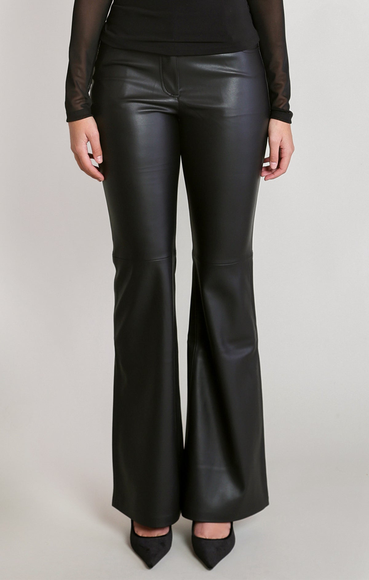 dex faux leather trouser
