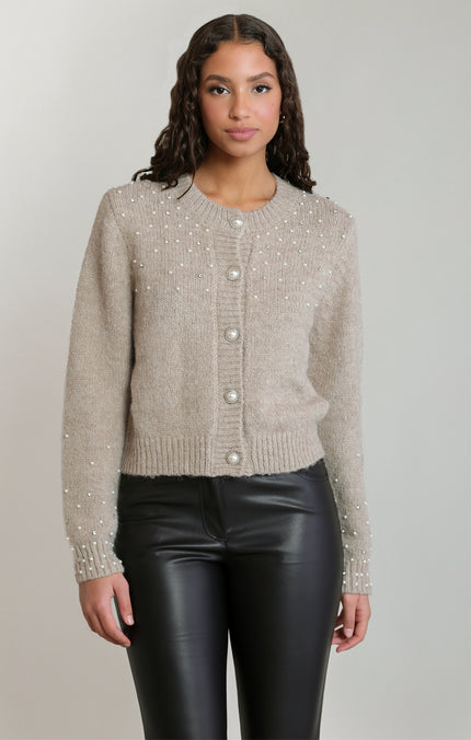 black tape womens pearl cardigan