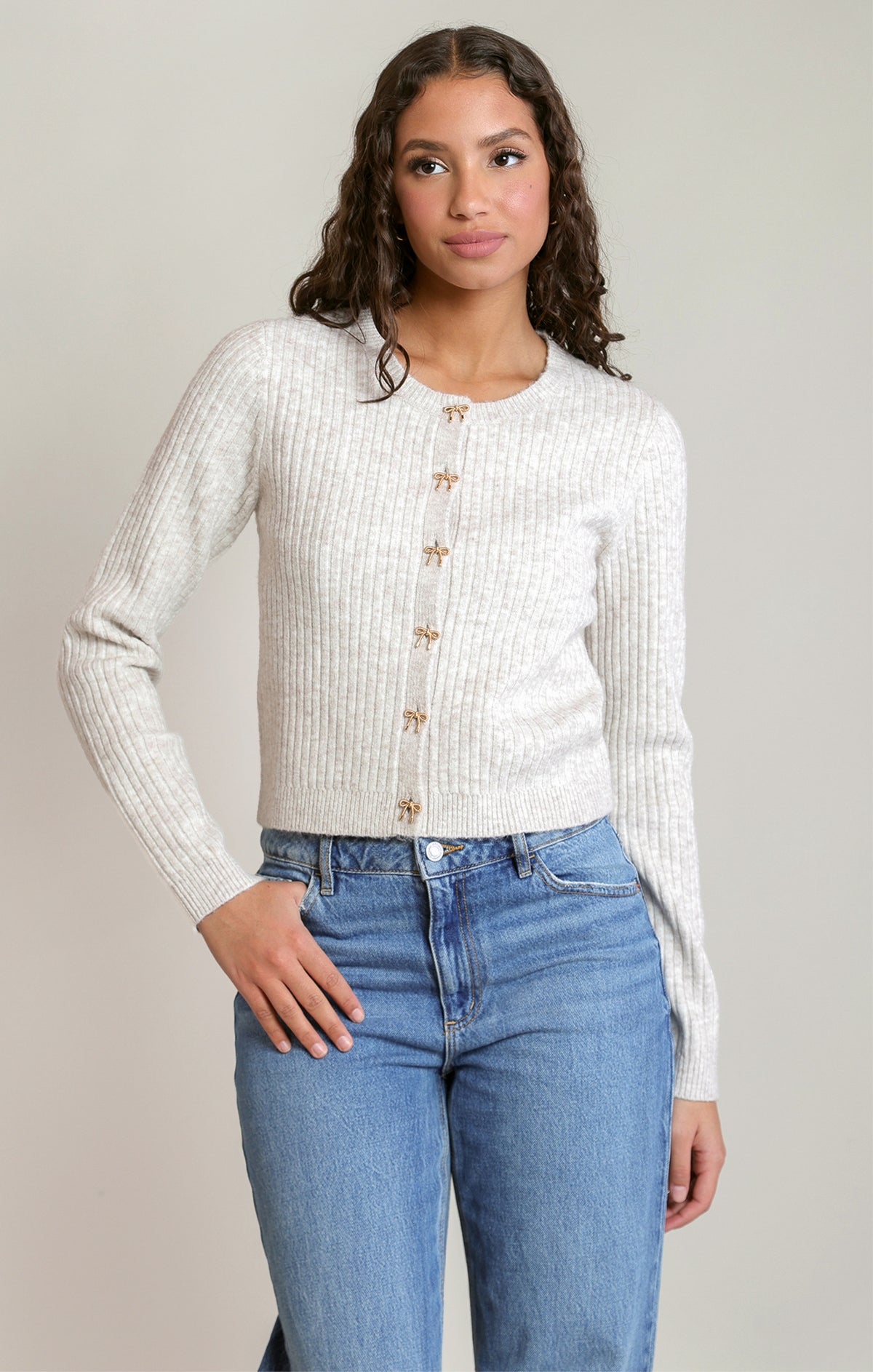 Dex bow cardigan