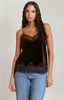 vera velvet cami chocolate brown lace