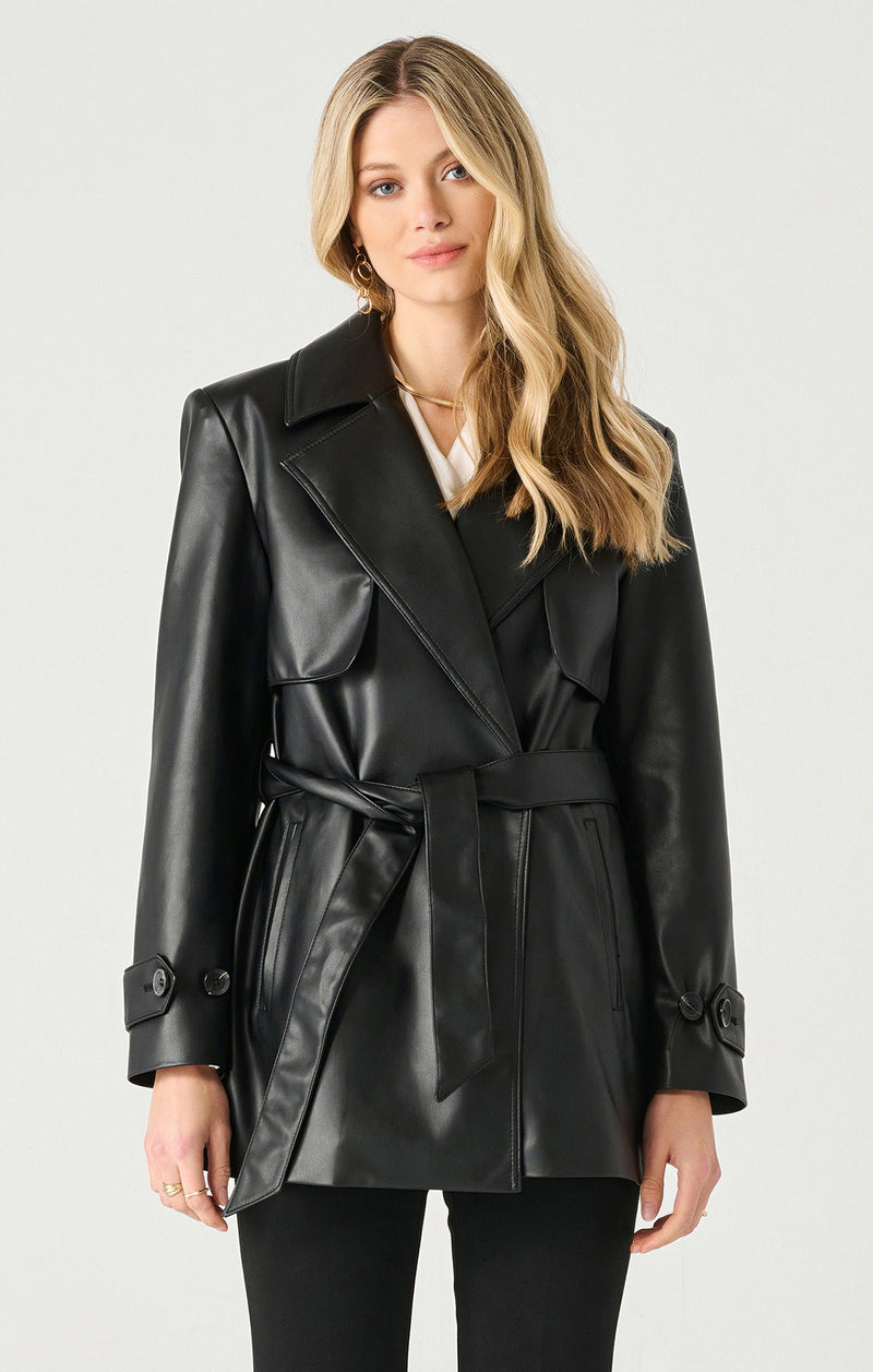 Hailey Leather Trench