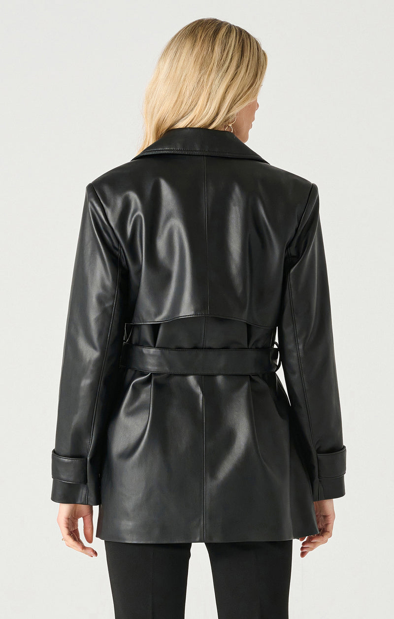 Hailey Leather Trench