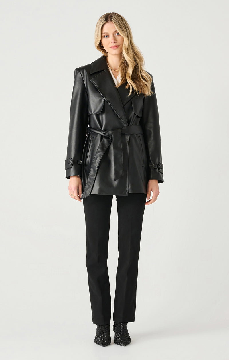 Hailey Leather Trench