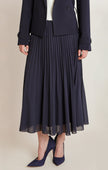 pleated skirt dex dark blue