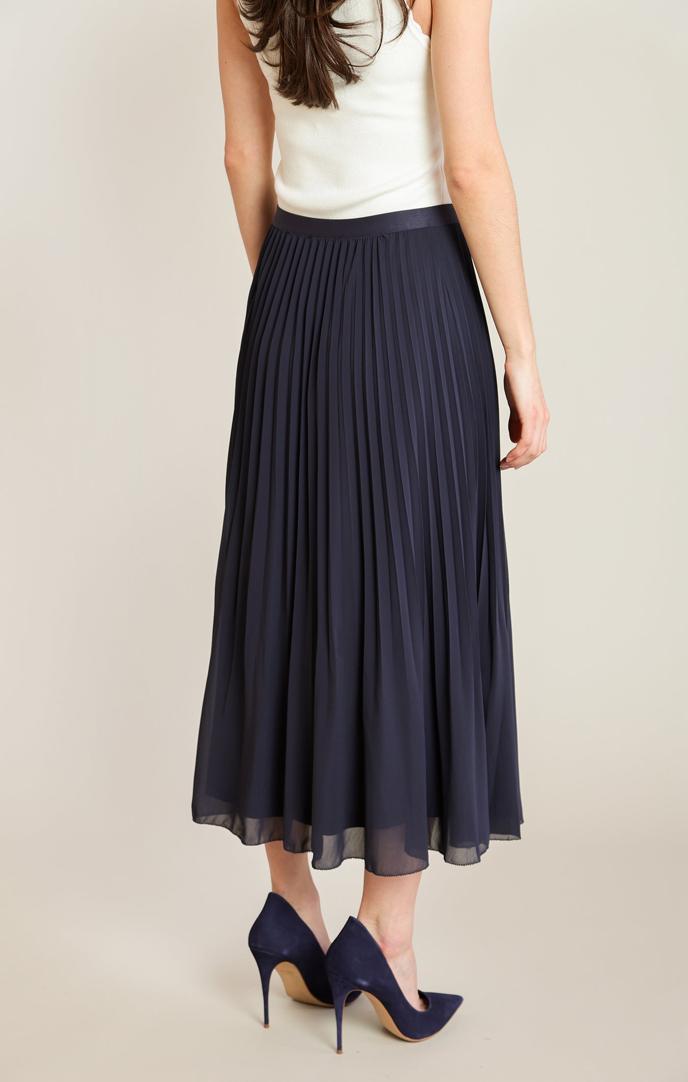 Sapphire Pleated Skirt