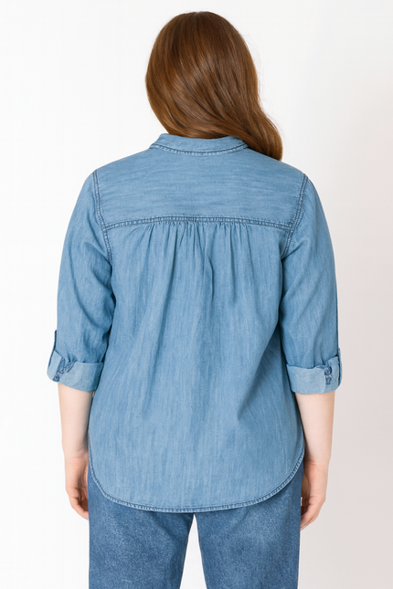 Paige Curvy Denim Shirt