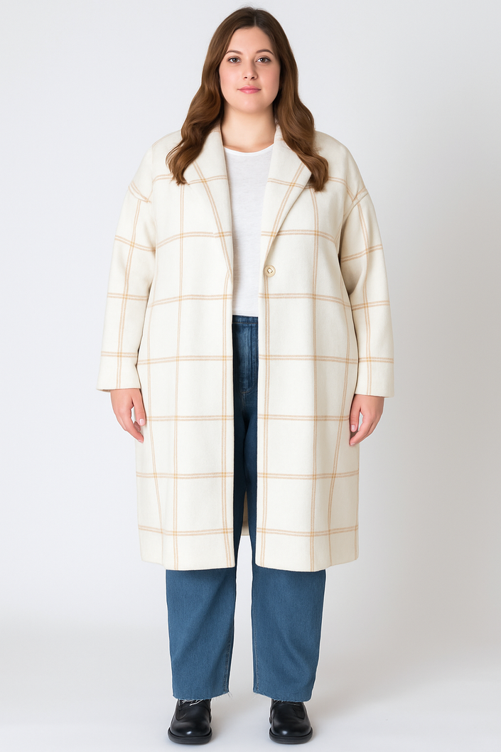 Women's curvy longline sweater coat