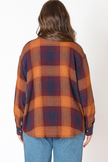 Plum Plaid Curvy Shirt
