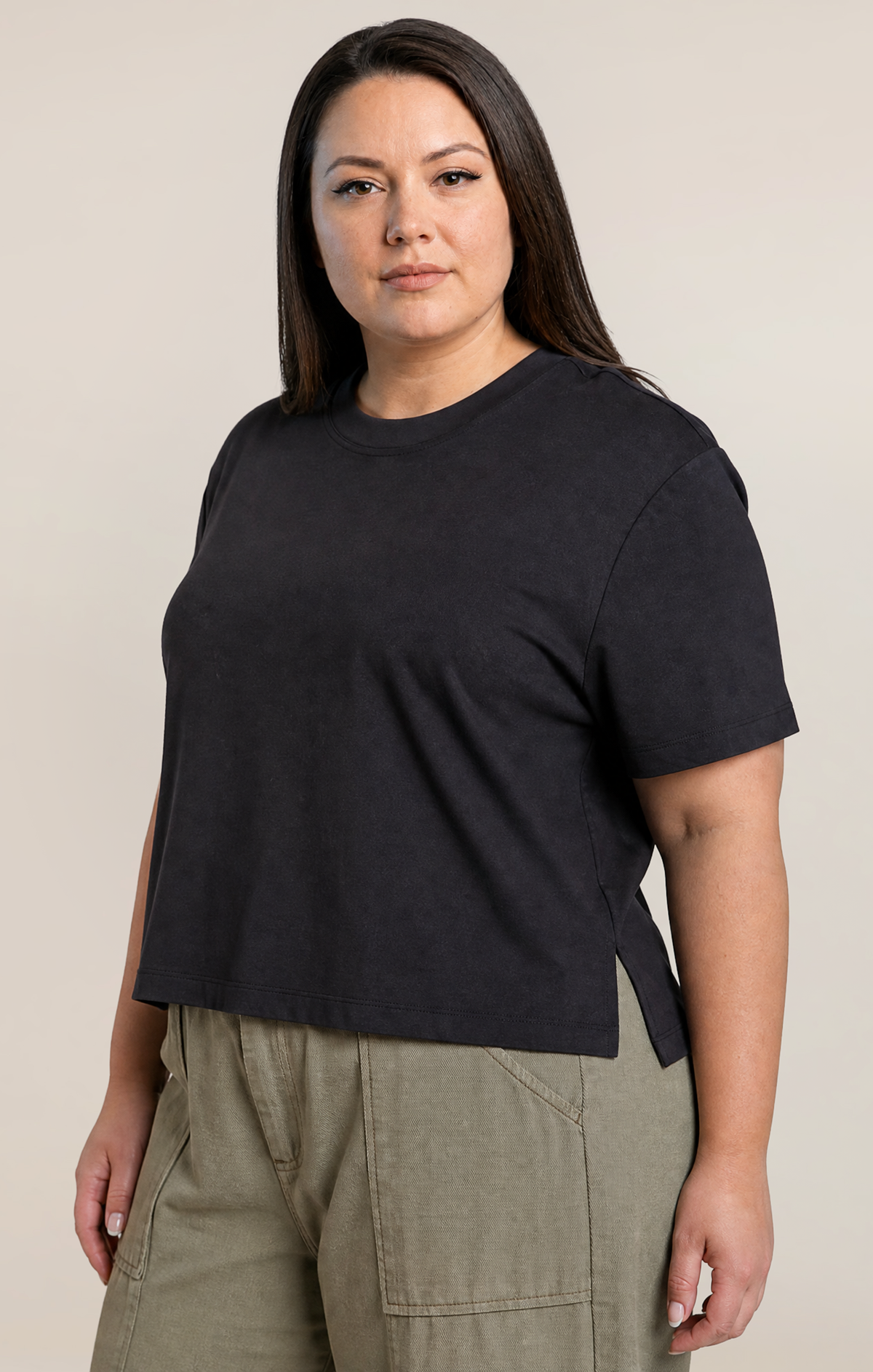 dex curvy basic essential plu size t-shirt